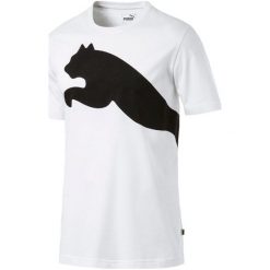 Puma Bluzka Oversize Logo Tee White M. Białe koszulki męskie Puma, m, bez wzorów, sportowe, bez kołnierzyka, bez rękawów. Za 105,00 zł.