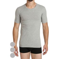 T-shirty męskie: T-shirt (3 szt.) w kolorze szarym