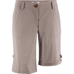 Bermudy ze stretchem bonprix brunatny. Pomarańczowe szorty damskie bonprix. Za 54,99 zł.