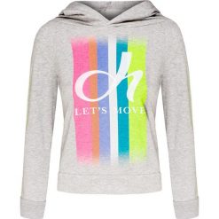 Bluza DEHA ACTIVE. Białe bluzy damskie Deha, z nadrukiem, z elastanu, bez rękawów, z kapturem. W wyprzedaży za 252,00 zł.