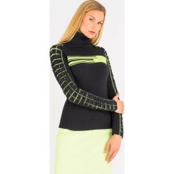 SWETER elisabetta franchi. Czarne swetry damskie z aplikacjami, z wełny. Za 774,50 zł.