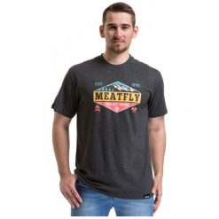 T-shirty męskie z nadrukiem: Meatfly T-Shirt Męski Bugler 2 M Ciemnoszary