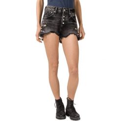 Pepe Jeans Bonita Szorty Czarny. Czarne szorty damskie Pepe Jeans, z haftami, z bawełny, vintage. Za 350,95 zł.