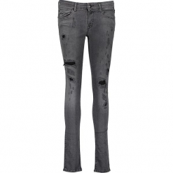 Dżinsy "Luz" - Skinny fit - w kolorze szarym. Szare rurki damskie Replay. W wyprzedaży za 282,95 zł.