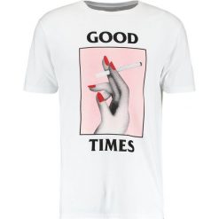 Wood Wood GOOD TIMES Tshirt z nadrukiem bright white. Białe koszulki polo męskie marki Wood Wood, m, z nadrukiem, z bawełny. Za 229,00 zł.