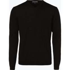 Finshley & Harding - Sweter męski z dodatkiem wełny merino, czarny. Czarne swetry klasyczne męskie marki Finshley & Harding, m, z dzianiny. Za 129,95 zł.