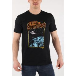Trussardi Jeans Koszulka Czarny. Czarne podkoszulki męskie Trussardi Jeans, l, z nadrukiem, z bawełny, bez kołnierzyka, z krótkim rękawem. Za 266,95 zł.