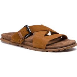 Klapki JOSEF SEIBEL - Charles 02 44702 869 350 Castagne. Pomarańczowe klapki męskie marki Josef Seibel, bez wzorów, z zamszu. Za 269,00 zł.