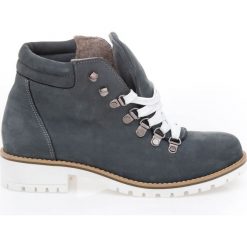 Botki - skóra naturalna - model 476 - kolor stalowy. Szare botki damskie Zapato, na zimę, z jeansu, eleganckie, za kostkę, bez obcasa, na obcasie, na sznurówki. Za 399,00 zł.
