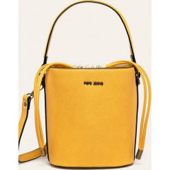 Pepe Jeans - Torebka Ramy. Pomarańczowe kuferki damskie Pepe Jeans, w paski, z bawełny, bez dodatków. W wyprzedaży za 199,90 zł.