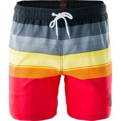 Kąpielówki męskie: AQUAWAVE Szorty męskie Shadow Black/Gray/Yellow/Red Stripes r. L