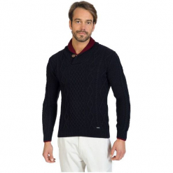 Sir Raymond Tailor Sweter Męski, L, Ciemnoniebieski. Czarne swetry męskie Sir Raymond Tailor, m, bez wzorów, z wełny, bez kołnierzyka, bez kaptura. W wyprzedaży za 157,00 zł.