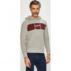 Jack & Jones - Bluza. Szare bejsbolówki męskie Jack & Jones, l, z nadrukiem, z bawełny, z kapturem. Za 149,90 zł.