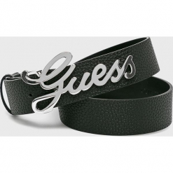 Guess Jeans - Pasek. Czarne paski damskie Guess Jeans, z aplikacjami, z jeansu. Za 229,90 zł.