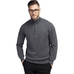 Sweter ADALBERTO SWPR000199. Szare swetry męskie Giacomo Conti, na zimę, m, bez wzorów, z bawełny. Za 259,00 zł.