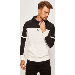 Puma - Bluza. Białe bluzy męskie Puma, m, z aplikacjami, z elastanu, z kapturem. Za 299,90 zł.
