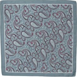 Modna Poszetka Męska firmy Chattier - Wzór Paisley, Szara POSZCH0206. Szare poszetki męskie Chattier, paisley, z materiału, eleganckie. Za 27,00 zł.