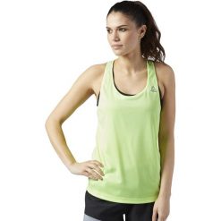Topy sportowe damskie: Reebok Koszulka damska Running Essentials zielona r. L (BQ7483)