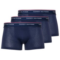 Tommy Hilfiger 3 pack bokserki męskie S ciemny niebieski. Niebieskie bokserki męskie TOMMY HILFIGER, bez wzorów. Za 189,00 zł.