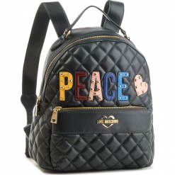 Plecak LOVE MOSCHINO - JC4227PP06KC0850 Verde. Czarne plecaki damskie Love Moschino, ze skóry ekologicznej, klasyczne. Za 929,00 zł.