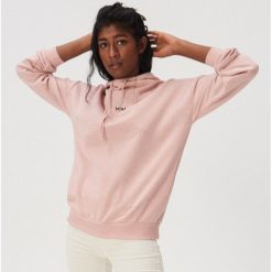 Bluza z mininapisem - Różowy. Różowe bluzy damskie Sinsay, s, bez wzorów, bez rękawów, bez kaptura. Za 49,99 zł.