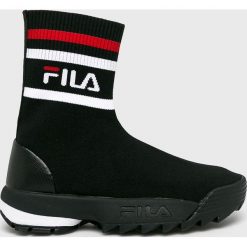 Fila - Buty Disruptor Logo Sockboot. Czarne buty sportowe damskie Fila, bez wzorów, z materiału, sportowe. Za 599,90 zł.