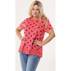Koralowa Bluzka Noiselessness. Pomarańczowe bluzki damskie Born2be, xl, bez wzorów, bez kołnierzyka, bez rękawów. W wyprzedaży za 44,99 zł.