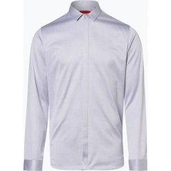 HUGO - Koszula męska Two Ply – Etran, szary. Szare koszule męskie HUGO, m, w kratkę, eleganckie, bez kołnierzyka, bez rękawów. Za 429,95 zł.
