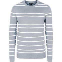 Swetry klasyczne męskie: Sweter w kolorze szaro-białym