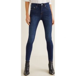 Mango - Jeansy BStretch. Zielone jeansy damskie Mango, z aplikacjami, z elastanu, z podwyższonym stanem. Za 199,90 zł.