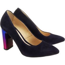 MARCO SHOES 1035P-045-039-1 granatowy, czółenka damskie. Niebieskie czółenka damskie ze skóry. Za 256,90 zł.