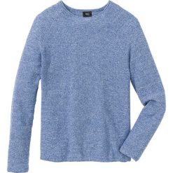 Sweter melanżowy z bawełny z recyclingu bonprix niebiesko-biały melanż. Niebieskie swetry męskie bonprix, s, melanż, z bawełny. Za 34,99 zł.