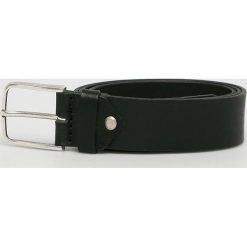 Wrangler - Pasek skórzany. Czarne paski męskie Wrangler, w paski, ze skóry. W wyprzedaży za 159,90 zł.