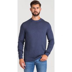 SWETER JOOP! JEANS VIRGIN WOOL. Niebieskie swetry męskie JOOP! Jeans, m, z aplikacjami, z wełny, z okrągłym kołnierzem, bez kaptura. Za 359,40 zł.