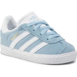 Buty adidas - Gazelle I EG9941 Clesky/Ftwwht/Goldmt. Niebieskie półbuty dziewczęce Adidas, na sznurówki. Za 199,00 zł.
