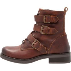 Botki damskie lity: Bullboxer Botki kowbojki i motocyklowe dark cognac