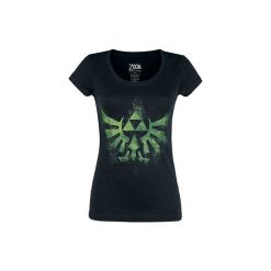 The Legend Of Zelda Hyrule Logo Koszulka damska czarny. Czarne bluzki damskie The Legend Of Zelda, s, z nadrukiem, z okrągłym kołnierzem. Za 74,90 zł.