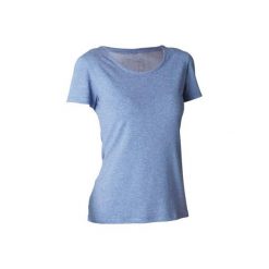 Koszulka krótki rękaw Gym & Pilates regular 500 damska. Niebieskie koszulki damskie DOMYOS, s, z elastanu. Za 19,99 zł.