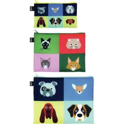 Saszetki Zip Pockets 3 szt. Stephen Cheetham Cats & Dogs. Saszetki damskie LOQI, bez wzorów, eleganckie, średnie, bez dodatków. Za 63,00 zł.
