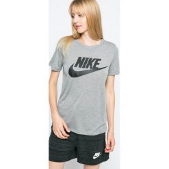 Nike Sportswear - Top. Szare topy damskie Nike Sportswear, l, z nadrukiem, z dzianiny, z okrągłym kołnierzem. W wyprzedaży za 119,90 zł.