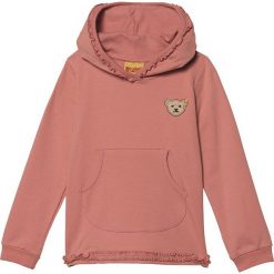 Bluza w kolorze jasnoróżowym. Różowe bluzy niemowlęce Steiff, z aplikacjami, bez rękawów, bez kaptura. W wyprzedaży za 58,95 zł.