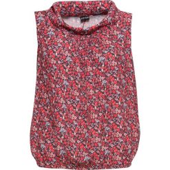 Bluzka bonprix ciemnoniebieski w kwiaty. Niebieskie koszulki damskie bonprix, w kwiaty, bez kołnierzyka, bez rękawów. Za 74,99 zł.