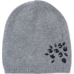 Czapka damska Czarne łezki szara. Szare czapki zimowe damskie marki Art of Polo, z wełny. Za 49,91 zł.
