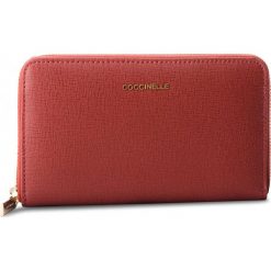 Duży Portfel Damski COCCINELLE - CW1 Metallic Saffiano E2 CW1 11 32 01 Bourgogne R00. Czerwone portfele damskie Coccinelle, ze skóry. W wyprzedaży za 419,00 zł.