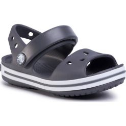 Sandały CROCS - Crocband Sandal Kids 12856 Graphite. Szare sandały chłopięce Crocs, z tworzywa sztucznego, bez zapięcia. W wyprzedaży za 109,00 zł.