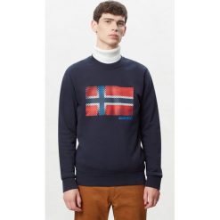 Bluza Napapijri Bibu N0YIWU. Niebieskie bluzy męskie Napapijri, m, bez wzorów, z bawełny, bez kołnierzyka, bez rękawów, bez kaptura. W wyprzedaży za 209,00 zł.