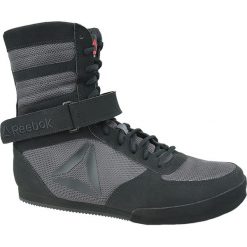 Reebok Boxing Boot CN0977 buty treningowe męskie czarne 44,5. Czarne buty sportowe męskie Reebok, z tkaniny, bez zapięcia, na fitness i siłownię. W wyprzedaży za 299,99 zł.