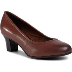 Półbuty JANA - 8-22450-25 Cognac 305. Pomarańczowe czółenka damskie Jana, bez wzorów, ze skóry, bez obcasa, na obcasie, bez zapięcia. Za 219,00 zł.