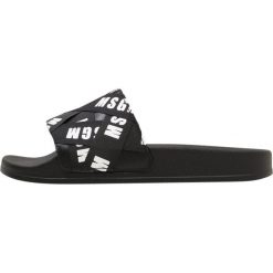 Klapki damskie: MSGM MULTISTRAP LOGO POOL SLIDE Klapki black