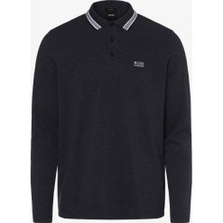 BOSS Athleisure - Męska koszulka polo – Plisy, niebieski. Niebieskie koszulki męskie BOSS Athleisure, xxl, z haftami, polo, bez rękawów. Za 399,95 zł.